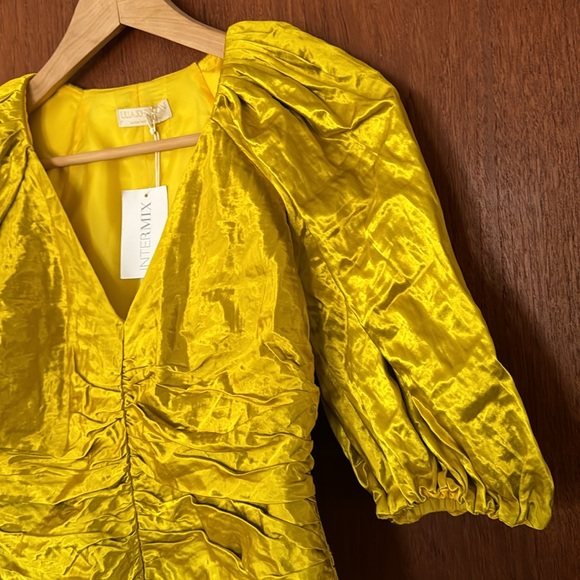 ULLA JOHNSON
Vera Shiny Puff-Sleeve Top. Size XS - Picture 11 of 15